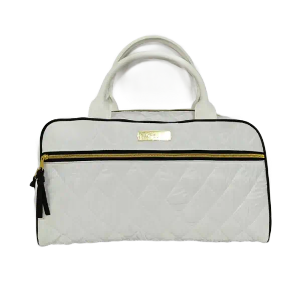 Bolso de fin de semana de viaje de pongee con acolchado de diamantes para mujer